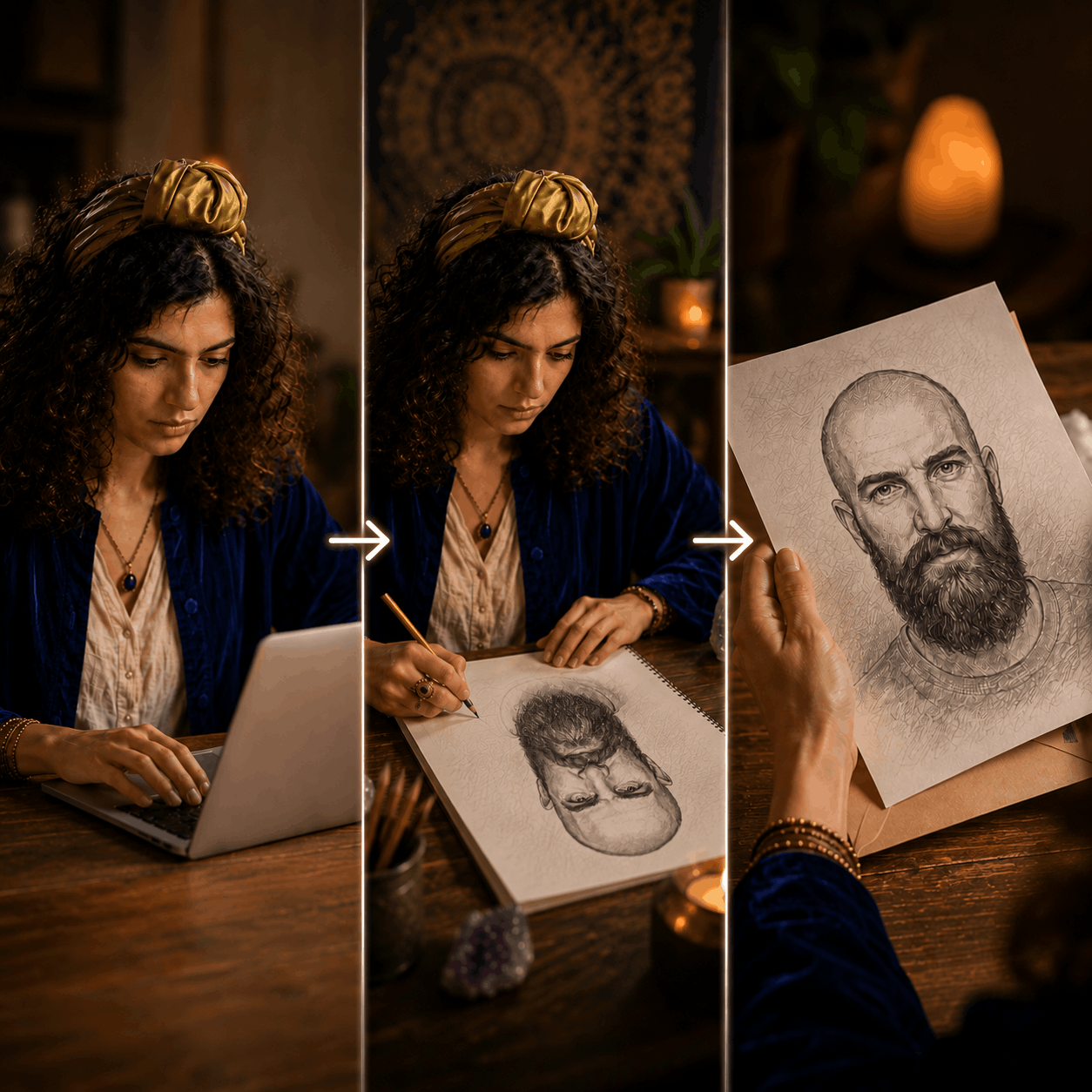 How Tina Aldea Psychic Artist Works
